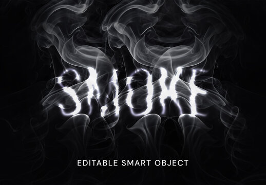 Realistic Smoke PSD Text Effect