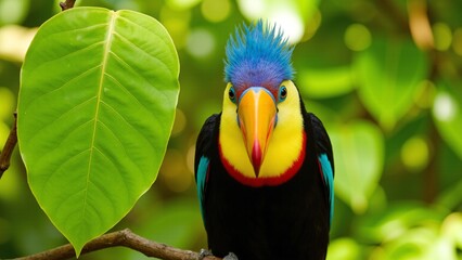 Obraz premium Colorful Toucan Perched on a Branch