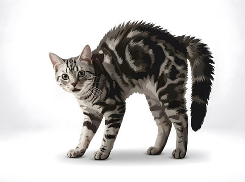 驚いた猫