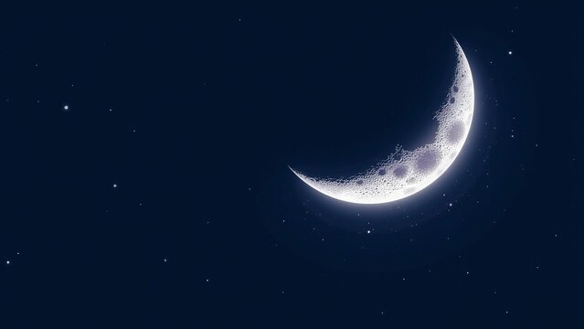 Minimalist Stippled Half Moon