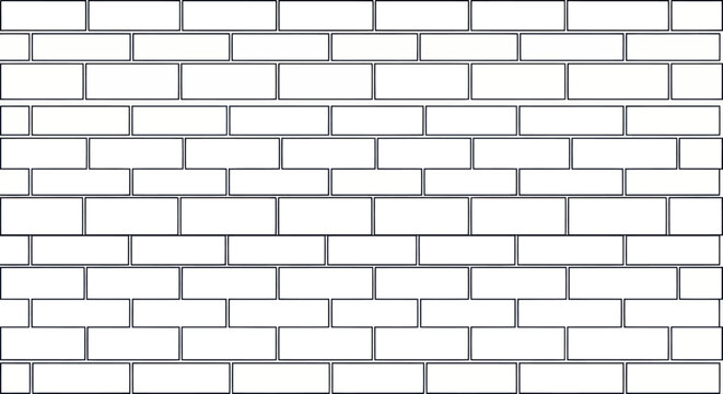 Brick Wall Outline Pattern Design