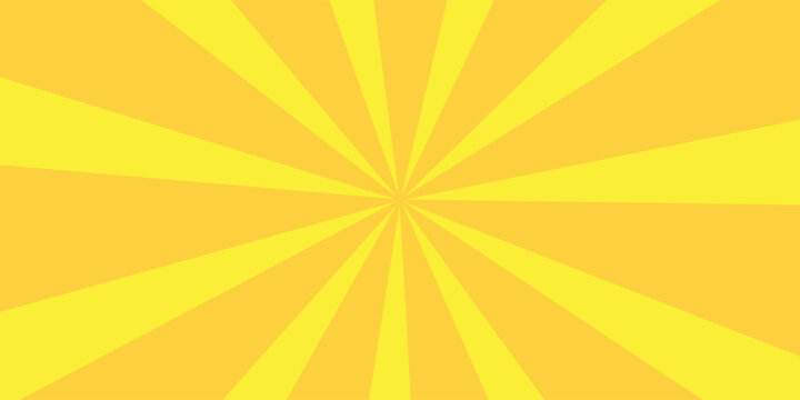 Orange Sunburst Pattern with yellow Background. Rays. Radial. Summer Banner. Exploding star burst texture japanese radius cartoon pattern abstract eps editable vector