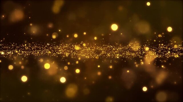 golden fireflies swarm in dark night sky timelapse