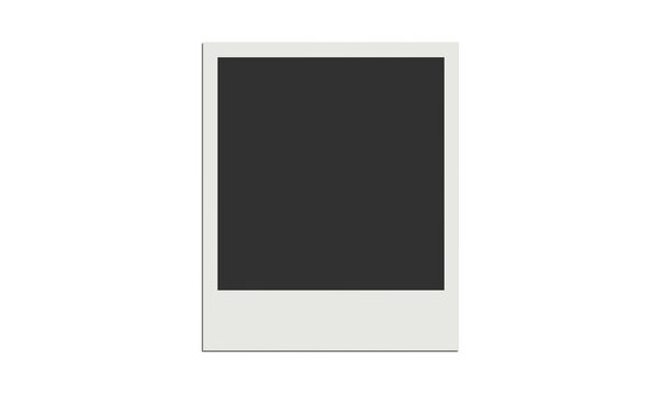Blank polaroid photo frame with dark interior on transparent background ready for your images.