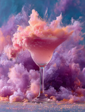 exploding pink cocktail