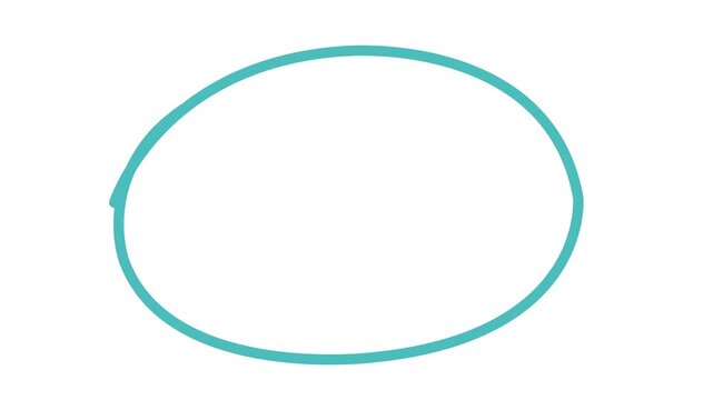 Hand-drawing oval frame circle animation white background, circle highlights with transparent background, Animated red circle drawn,marker pen style, Motion graphics of arrow highlight.4k motion video