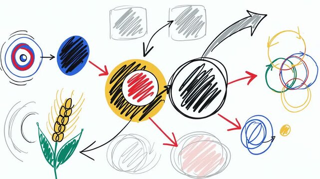 Medium shot featuring commodity futures trading strategy sketch with primary swap mechanisms sharp and adjacent content dimmed out.