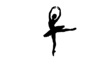 Ballerina Silhouette Vector Illustration © mabar