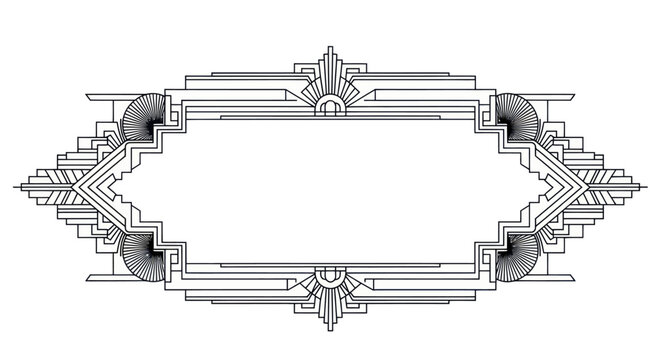 Elegant Art Deco Geometric Frame Vector