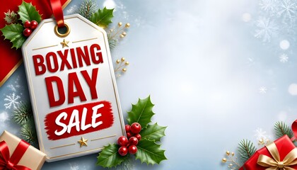 Boxing Day sale Background template with price tag . vector illustration