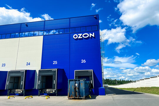 MINSK, BELARUS - June 9, 2026: Ozon delivery service at Ozon warehouse in Belarus.