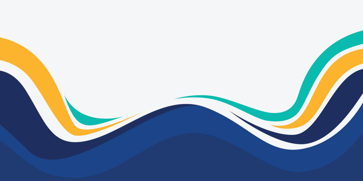 Blue and yellow gradient wave background