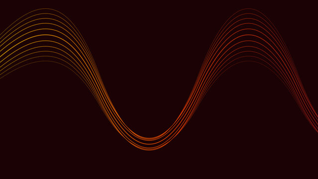 Sunset Fire Gradient Topographic Wave Abstract Graphic