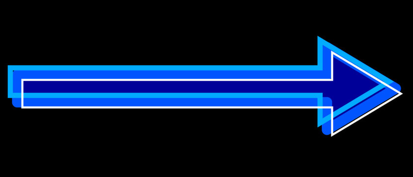 Electric Plasma Blue Strike Arrow Dynamic Graphic