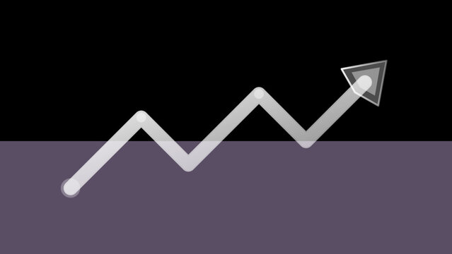 Holographic Glassmorphism Zigzag Arrow UI Graphic