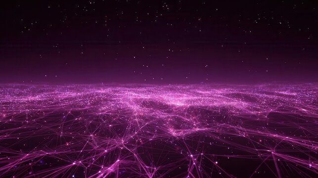 Abstract Purple Network Technology Data Visualization Background
