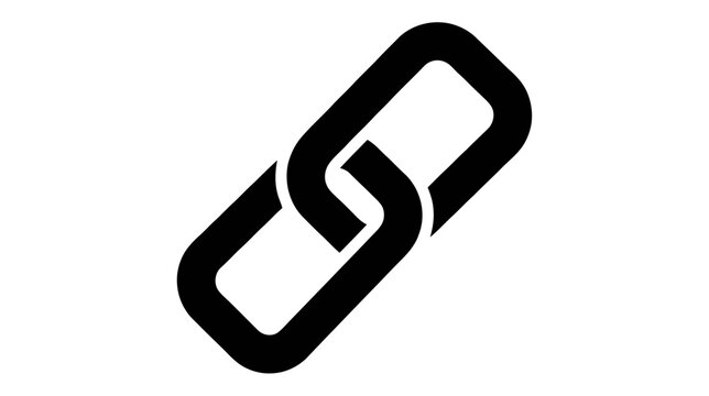 Vector illustration of chain link icon on a transparent background
