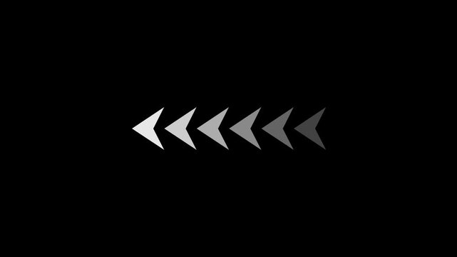 Arrow animation left side arrow indicator. Arrow line movement animation background 4k video.