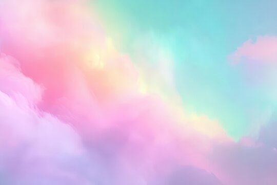 Dreamy Pastel Cloudscape Soft Colors, Gentle Backgrounds