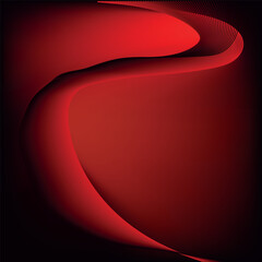 Abstract deep crimson red fluid gradient background with central smooth line waves © SarifinJahan