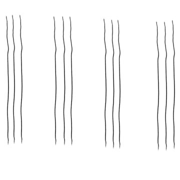 Scribble Tree Trunk Line Brushes for Adobe Illustrator | Hand Drawn Vertical Strokes