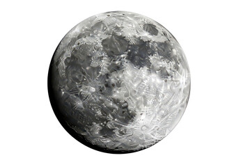 Obraz premium Full glowing moon sphere showing craters and surface texture in the dark night sky