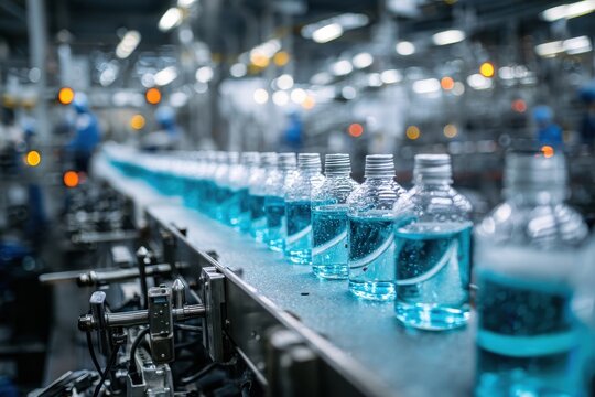 Automated filling and capping in a soap production line with stainless steel equipment