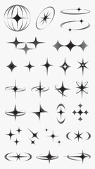 Fototapeta premium Retro starburst vector designs element collection