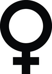 Black female gender symbol, venus symbol, woman_1.eps © md
