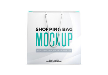 Shopping Bag Front View Mockup Design for Branding Presentation and Marketing