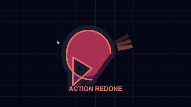 Abstract Geometric Logo Animation Moving Across Dark Background
