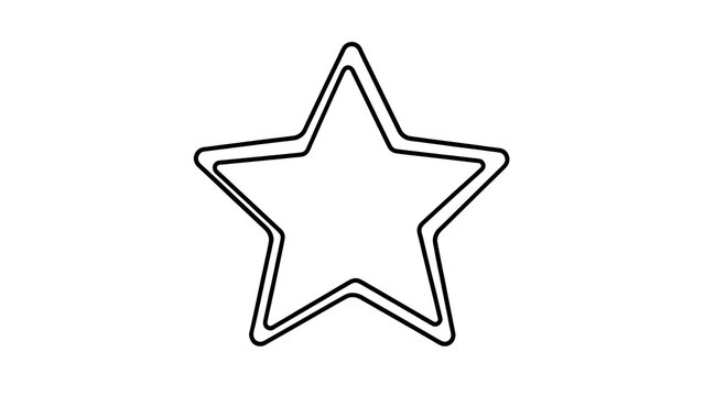 Double outlined star shape on white background.