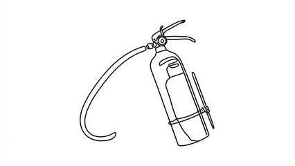 Obraz premium Fire extinguisher illustration on white background.