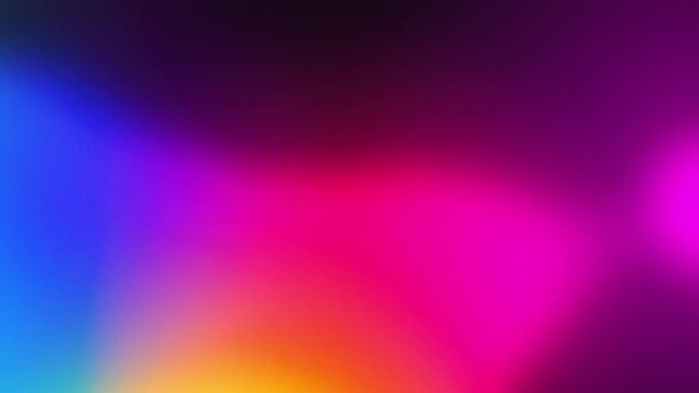 Vibrant neon gradients of pink, blue, and yellow merge seamlessly to create an abstract 3D motion background designed for web landing pages