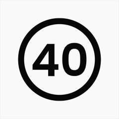 Obraz premium SPEED LIMIT vector sign