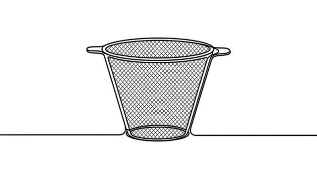 Wire mesh basket on white background.