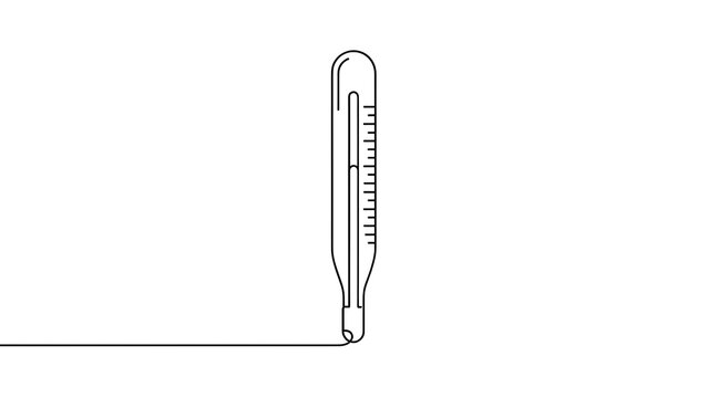 Medical thermometer illustration on white background.