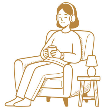 Person recovering from sensory overload, calm regulation vector illustration