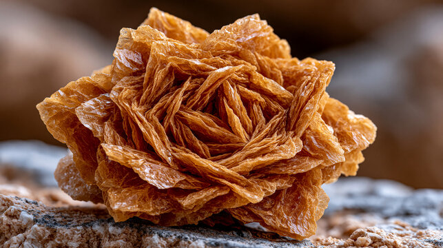 Baryte rosette formation desert rose specimen, barium sulfate mineral, Oklahoma specimen cave formation, evaporite mineral reference, density demonstration specimen documentation under warm raking l