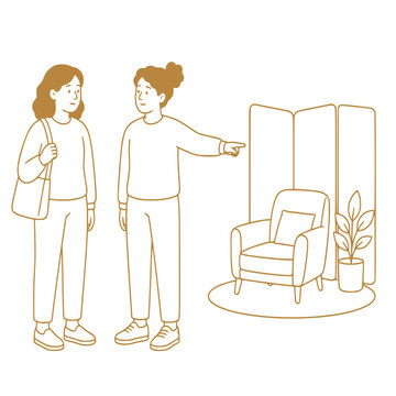 Friend respecting sensory needs, neurodiversity inclusion vector illustration
