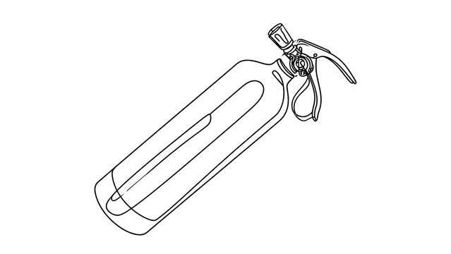 Fire extinguisher illustration on white background.