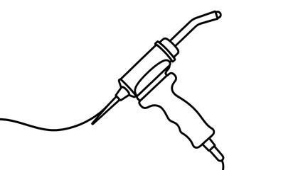 Obraz premium Welding torch illustration on white background.