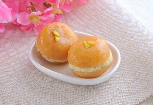 Malai Chum Chum, delicious juicy mithai filled with fresh sweet cream