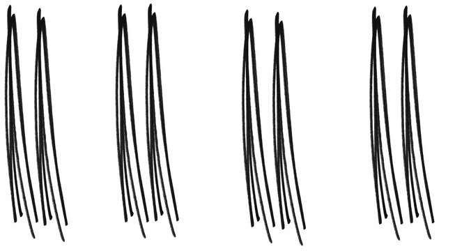 Hand Drawn Tally Marks Scribble Brush Set