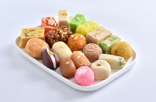 Mix Mithai or Mix Sweets, a group of delicious Pakistani, Indian & Bangla sweets