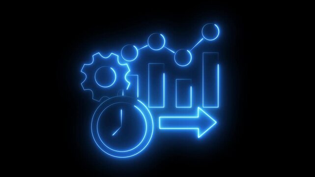 business productivity and operational performance growth, time management, process optimization, and data analysis strategies Workflow and Project Management 4K Loop..