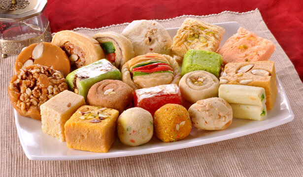 Mix Mithai or Mix Sweets, a group of delicious Pakistani, Indian & Bangla sweets