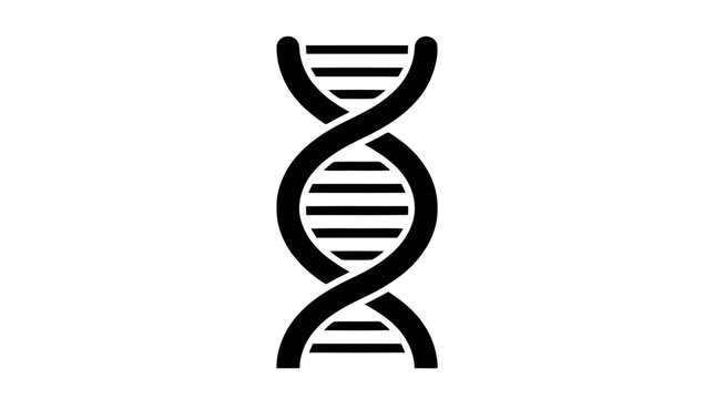 Vector illustration of dna double helix icon, vector illustration on a transparent background