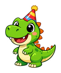 Fototapeta premium PNG Cute dinosaur birthday celebration