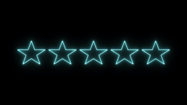 Five stars customer product review icon . 5-star rating icon for apps and websites. Represents quality, customer rating, and feedback . Five stars	